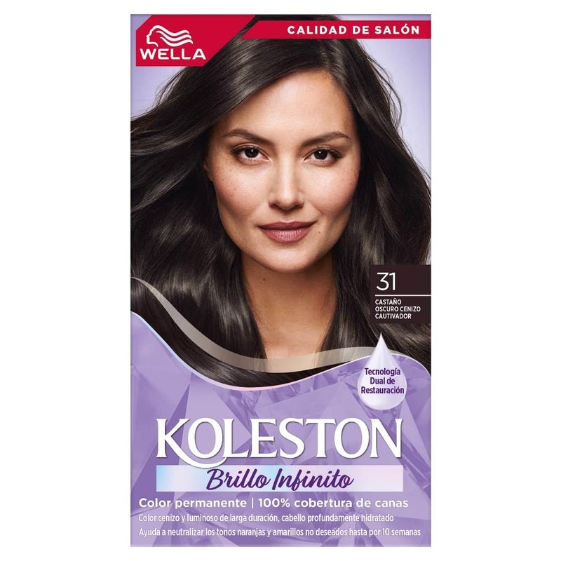 Koleston Tinte Permanente 31 Castaño Oscuro Cenizo Cautivador | Crema,