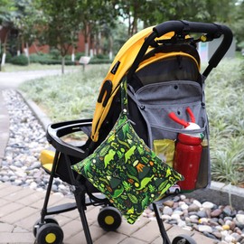 FenFang Cloth Nappies Wet Bags Nursery Nappy Bag Wet Bags Changing Bag Wet Bag Organiser Pockets Large Reusable Waterproof with Zip for Baby, black, Garment bag