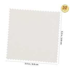 jojofuny 50pcs Jewelry Cleaning Cloths Soft Polishing Cloth for Gold Tarnish Remover Lightweight Portable for Jewelry Watch Care