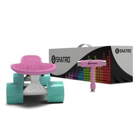 Skatro - Mini Cruiser Skateboard. 22x6inch Retro Style Plastic Board Comes Complete. Model: Pastel Paradise