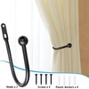 VRSS Wall Mount Curtain Tiebacks Drapery Holdbacks Curtain Holdback Hooks
