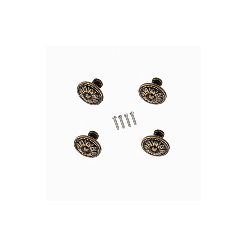GDQLCNXB Pull Handle Metal Flower Shape Cabinet Drawer Door Knob