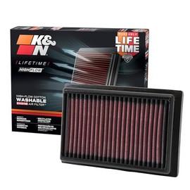 K&N 33-2485 Filtro de Aire del Motor Reutilizable Lavable Compatible con Toyota Citroen Peugeot Hybrid 2012-2018