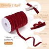 Pandahall 20 Yards Double Face Velvet Ribbon Burgundy Velvet Ribbon