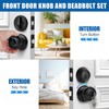 3 Sets Entry Door Knob and Single Cylinder Deadbolt Combo