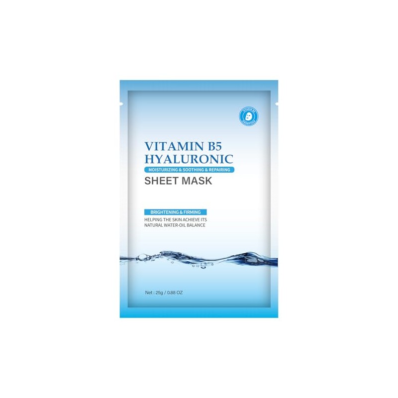 Pack of 10 Hyaluronic Acid with Vitamin B5 Face Masks
