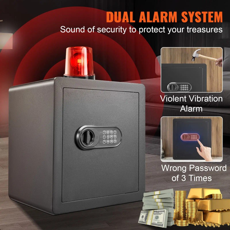 1.8 Cubic Feet Steel Security Safe Digital Keypad with 2