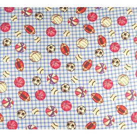 SheetWorld Fitted Cradle Sheet 18 x 36, 100% Cotton Flannel - Sports Blue Grid, Made in USA