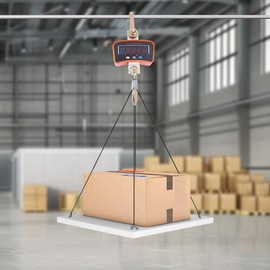 JAYGOVAN Digital Digital Crane Scale 6600lb/3000Kg Digital Crane Scale with LCD Screen & Remote Control Aluminum Case Electronic Weighing Crane Scale for Construction Site Travel Market Fishing