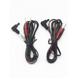 MSS OTC Premium Pair of 2 Black 60" inch Lead Wires for TENS and EMS Units - Standard Female Plug-(1 Set)