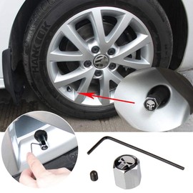 Eqlef® - 8 Pcs Anti-Theft Skull Car Tyre Valve Caps