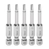 sourcing map 5pcs S1 Square Screwdriver Bit 1/4" Hex Shank