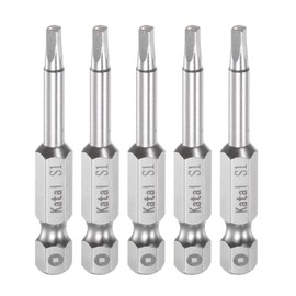 sourcing map 5pcs S1 Square Screwdriver Bit 1/4" Hex Shank 2" Length Magnetic Screw Driver Power Tool
