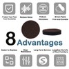 uxcell 24pcs Furniture Pads Round 1 3/4" Self-stick Non-slip Anti-scratch