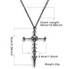 YZMOXNL Skeleton Cross Necklace Punk Skull Spine Pendent Necklace Hip
