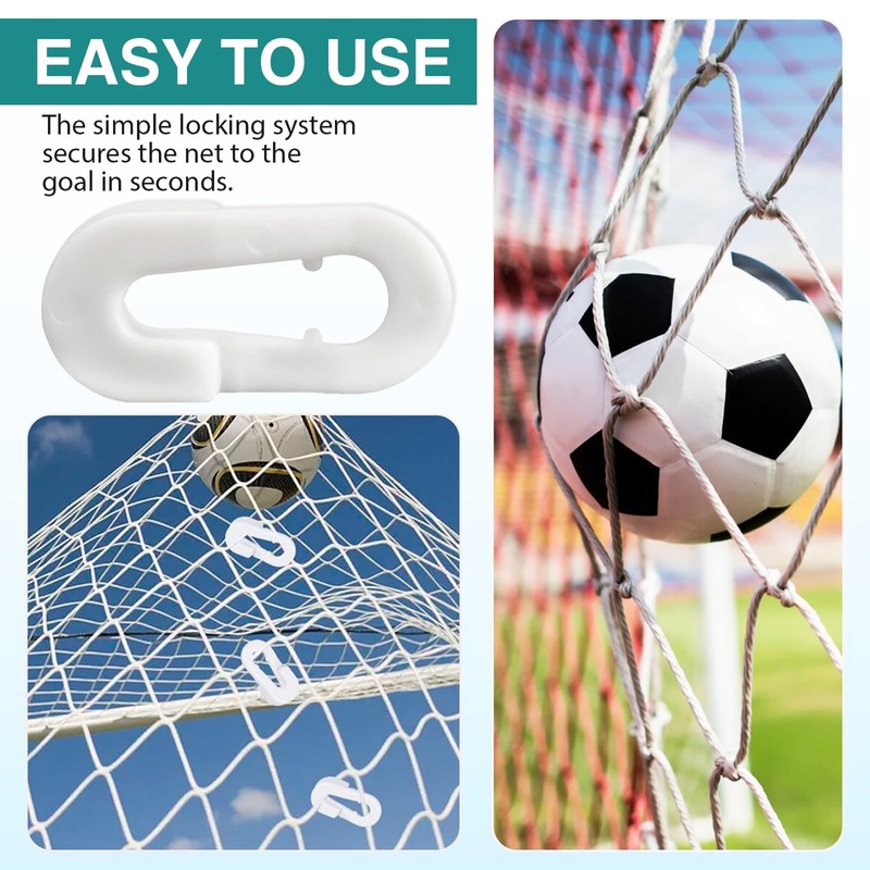 Asheyya 40PCS Football Goal Net Clips, Soccer Goal Accessories Plastic