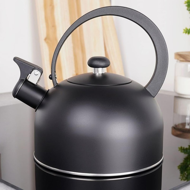 Kettle Kettle Whistling Kettle Stainless Steel Black 2 L