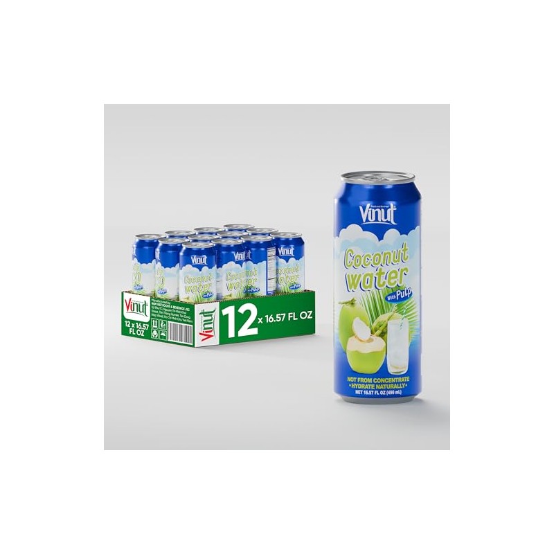 Vinut Original Coconut Water Drink With Pulp (16.57 fl oz,