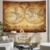 JAWO Medieval Compass Map Wall Hanging Decoration Tapestry, Metro Style,
