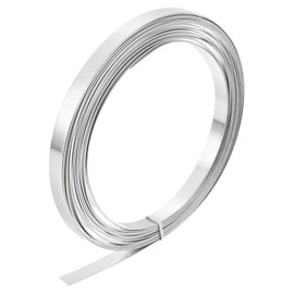 sourcing map Aluminum Metal Roll, 5000mm x 10mm x 0.8mm Thickness 1060 Aluminum Flashing Roll Sheet Strip for Industrial, Silver Tone