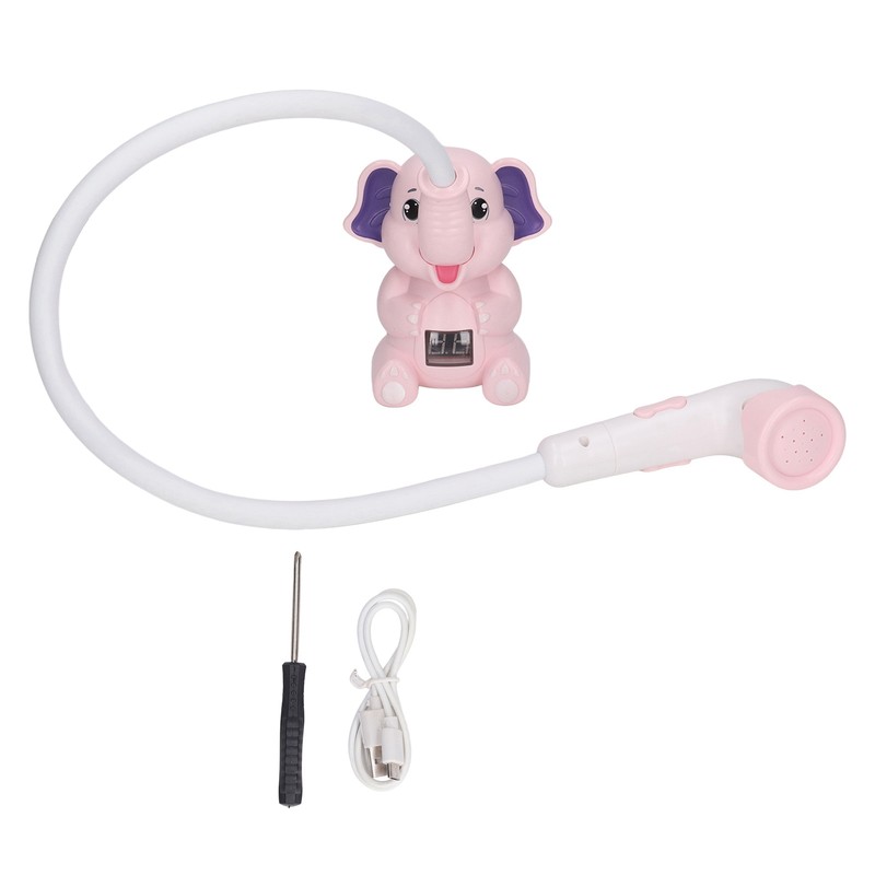 Baby Bath Shower Head with Thermometer Animal Shaped IPX7 Waterproof