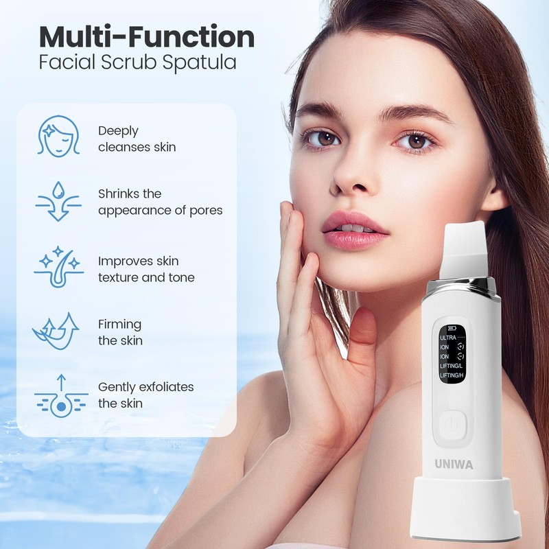 UNIWA Skin Scrubber Face Spatula, Skin Scrubber Pore Cleaner Blackhead