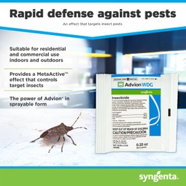 Advion WDG Insecticide, Effective Sprayable Insecticide, Formulated with 20.0% Indoxacarb, Indoor, Outdoor, and Food Establishment Use, for Control of a Broad Range of Pests - 0.33-oz. Single Packet
