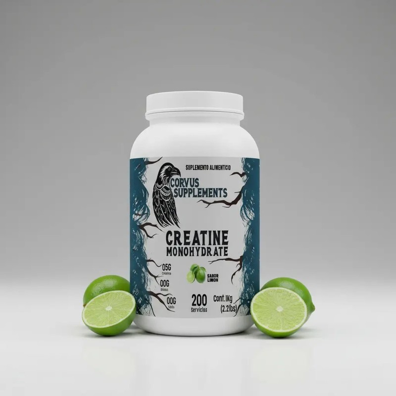 Creatina Monohidratada En Polvo 1kg Corvus Varios Sabores