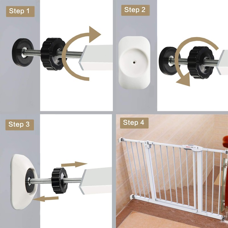 Baby Gate Extender Extention-4 Pack M8 (8MM) Baby and Pet