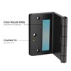 goldenwarm 6 Pack Black Swing Clear Expandable Door Hinges, 3.5"