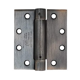 Hinge Outlet Self Closing Spring Hinge - 4.5 Inches x 4 Inches Square - Antique Bronze - Spring Loaded for Doors - 2 Pack