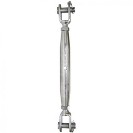 Turnbuckle Tensioner with Fork Fork, Size M10 Stainless Steel V4A Turnbuckle Rope Tensioner Adjustable Rope Tensioner Stainless Steel Rope Wire Ropes Steel Cable Railing Rope Trellis VA A4 AISI316