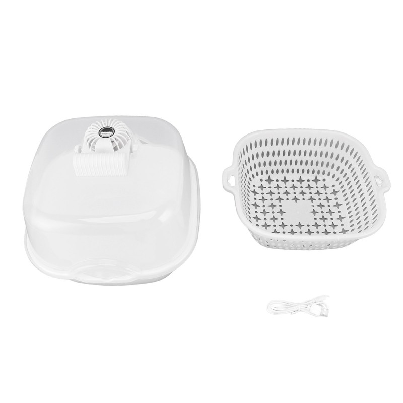 Household Defrosting Box Large Capacity Double Layer Drain Timing USB