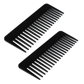 Amelia Beauty, 6" Wide Tooth Detangling Rake Comb - Durable, Tangle-Free Detangler for Wet, Dry, Long, Curly Hair - Compact & Travel-Friendly, USA-Made, Ideal for Women & Girls. 2 Pack