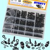 HVDHYY 1065pcs Black Bolt and Nut set M2 M3 M4