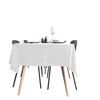 shopdp White Plain Tablecloth Table Cover 100% Cotton Rectangle Scandinavian