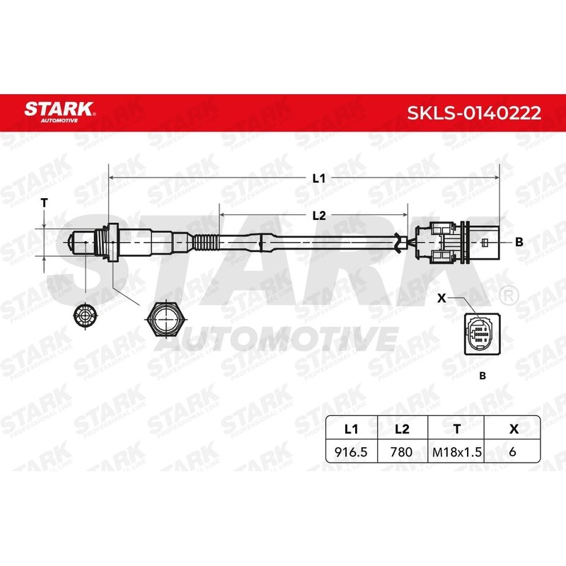 STARK SKLS-0140222 Lambda Sensor Control Probe, Lambda Sensor