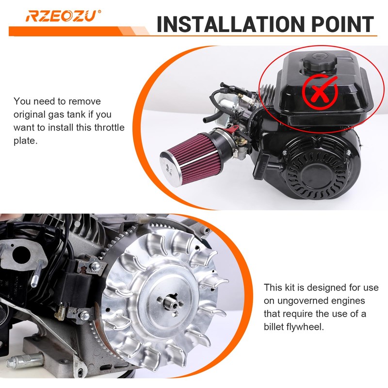 RZEOZU 212cc Mounting Top Throttle Plate for Predator 212 224cc