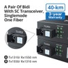 10Gtek a Pair of Gigabit Bidi Fiber to Ethernet Media