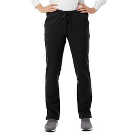 SPECTRUM UNIFORMS Wynd Women's Scrub Pant Cargo Pant Elastic Waist and Drawstring Pant Ideal for Men at Hospital Workspace, Medical Practice, and Professionals Black