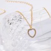 Cimenexe Bohemian Opal Heart Pendant Necklace Gold CZ Moonstone Heart