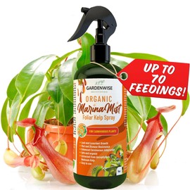 GARDENWISE 100% Organic Marina Mist Carnivorous Plant Food | Liquid Kelp Foliar Spray for Plants - Kelp Fertilizer for Venus Flytraps, Sundew, Butterworts, Pitcher Plants 8 Oz