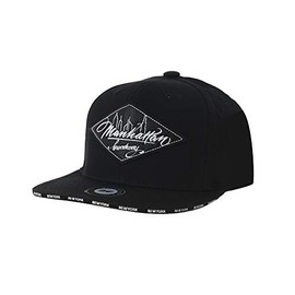 Whimoons TR2934 Hat, 100% Cotton, Straight Cap with Manhattan Logo, Adjustable Size, Black