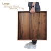 MAGIGO 19 x 19 Inches Large Square Black Walnut Wood