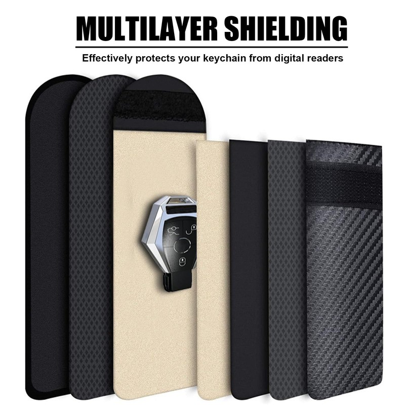 Upgraded Faraday Pouch for Car Keys (2 Pack) with Large