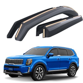 Goodyear Shatterproof in-Channel Window Deflectors for Kia Telluride 2020-2025, Rain Guards, Window Visors for Cars, Vent Deflector, Car Accessories, 4 pcs - GY008032