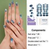 DUKASOU Semi Cured Gel Nail Strips, 28 pcs Stars Shine