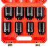 WETT 1/2" Drive Deep Large Impact Socket Set, 8-Piece Spindle