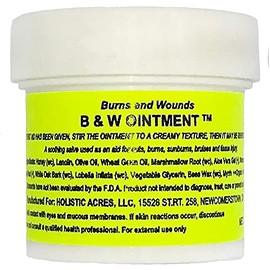 Konvalia Naturals B&W Ointment - Burn and Wound Ointment - Amish Made Burn Salve - 2 OZ