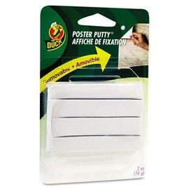Duck PTY-2 Brand Removable Mounting Poster Putty, 2 oz., White (1436912)